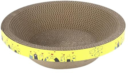 Ciotola graffiante con gatto di cartone ondulato - pad di reversibile per gatti interni, giocattolo da gioco multiuso per proteggere mobili, pareti, divano | Letto ecologico ecologico, giocatto