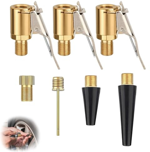 NCZCDZSW Lot d'adaptateurs de valve multifonctionnels, adaptateur de valve de voiture, adaptateur de valve de vélo, adaptateur de valve française pour pneus de voiture, vélos et balles