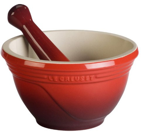 Le Creuset Stoneware Mortar with Pestle Cerise