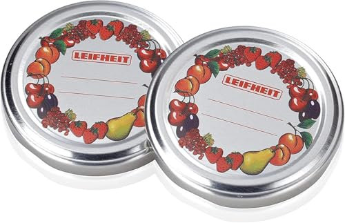 Leifheit 10er-Set Ersatzdeckel für Glasmündungen Ø 82mm, passend für Sturzglas 235ml & Sechskantglas 770ml