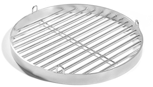 50cm Grill mit Halteösen, Edelstahl V2A Schwenkgrill, Schwenker Grillrost Feuerschalen Grillschalen Rundgrill