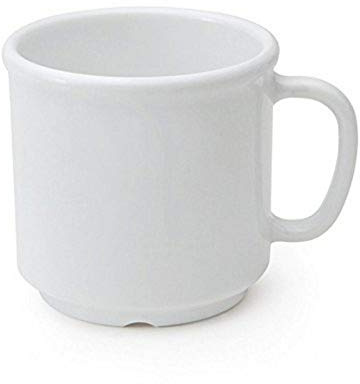 GET S-12-W-EC Shatter-Resistant Plastic Coffe Mug, 12 Ounce, White mug (Set of 4)