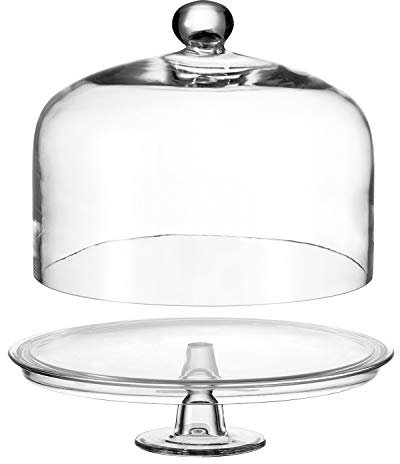 Leonardo Ciao Torten-Platte mit Haube, Torten-Ständer aus Glas mit passender Glas-Glocke, 2er Set, Ø 320 mm, 032838