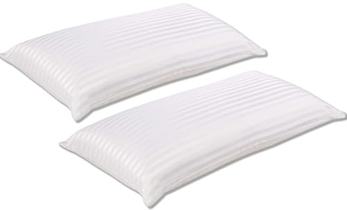Seasons - Pack 2 Almohadas Infantiles de Fibra, 90 cm, Extrasuave, Antiácaros, Almohada Baja Firmeza, con Doble Funda con Cremallera, Funda Exterior Satén Algodón, Fabricado en España