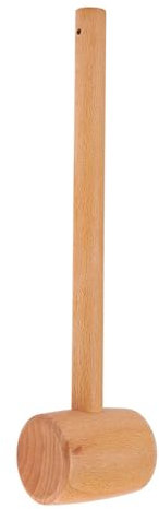 Martello in Legno Massello di Faggio Realizzato a Mano per Artigianato in Pelle e carpenteria. Martello da Falegname Fai da Te