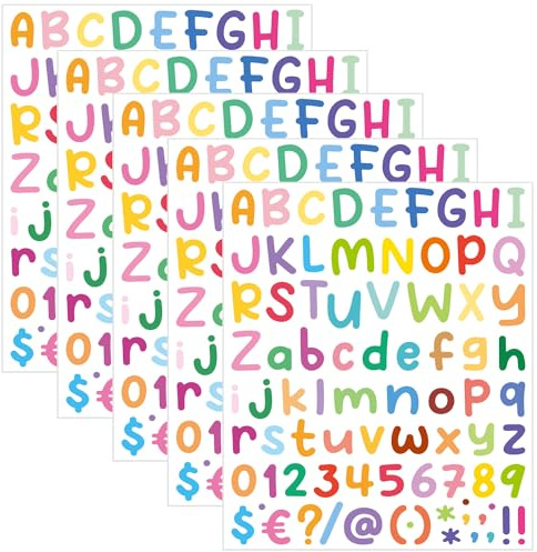 Letter Stickers, Colored Alphabet Stickers Self Adhesive Letter Stickers