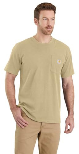 Carhartt Herren K87 Pocket S/S T-Shirt T-Shirt, Beach Heather, M