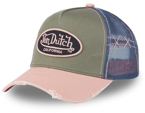 Casquette Homme & Femme Ajustable, Casquette Trucker USED, Rose Taille TU