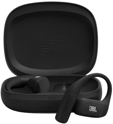 JBL Endurance Zone True Wireless Open-Ear Sport Headphones with Ergonomic Ear Hook Design, OpenSound Technology, 32H Playtime, IP68 Waterproof, Google Finder, Headphones App, Black/Grey