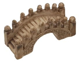 Resin Mini Stone Bridge Miniatures Statue, Micro Stone Bridge Landscape Craft Ornaments Fairy Garden Accessories(Brown)