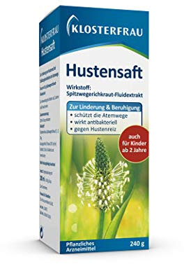 Klosterfrau Hustensaft | Zur Linderung & Beruhigung | aus Spitzwegerichkraut-Fluidextrakt | 240 g