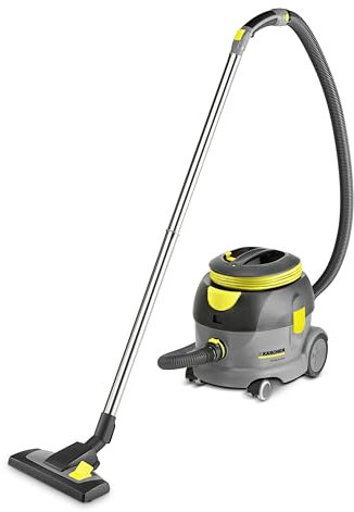 Kärcher T 12/1 eco!efficiency Trockensauger, Vakuum: 18,5 kPa, Nennleistung: 500 Watt, Behälter: 12 Liter, Saugschlauch: 2 m, inkl. Kombi-Bodendüse, Vliesfiltertüte, Permanent-Hauptfilterkorb
