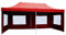 Nexos Profi Faltpavillon Partyzelt Pavillon 3x6 m mit Seitenteilen - hochwertige Ausführung - wasserdichtes Dach mit PVC-Coating - 270 g/m² incl. Tragetasche und Zubehör – Farbe: rot