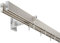 DécoProfi Gardinenstange Innenlauf 2-läufig Set Long rechteckig Silber Eloxiert/Verchromt I Länge: 320cm Aluminium für Wandmontage I Als Gardinenschiene & Vorhangstange geeignet