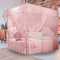 Shanbor Bett Vorhang, langlebige Pole Bett Vorhang Luxus Prinzessin Schlafzimmer Moskitonetz Himmelbett, Moskitonetz(Pink, 150 * 200 * 200)
