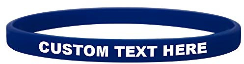 GOGO 100 Pezzi Braccialetti in Silicone Personalizzati, Braccialetto Personalizzati Inspirational Elastico, Bracciale Silicone Sottile