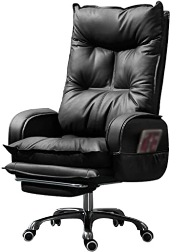 Fauteuil De Direction Grand Confort avec Rangement Latéral, Inclinable Pivotant, Chaise De Bureau À Domicile Ergonomique