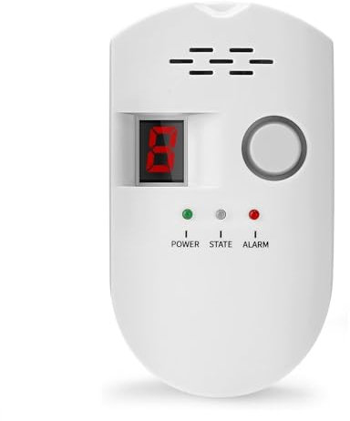 Gas Leak Detector, Natural Digital Gas Detector, Home Gas Alarm, Gas Leak Detector,High Sensitivity LPG LNG Coal Natural Gas Leak Detection, Alarm Monitor Sensor