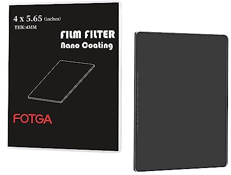 FOTGA Nano 4x5.65 ND16 Neutral Density Filter - Optical Glass ND1.2 (4 Stops) Multi-Layer Coatings MC Cinema Square Filter for 4x5.65Inch Matte Box Holder