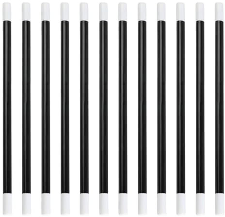 SYEYCW 12 Stück Kinder Zauberstab, Schwarz-Weiß Schwebender Stab für Geburtstag Themenparty, Zauberer Kostümparty - Kunststoff