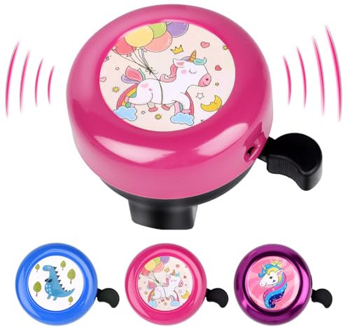 LWMTT Fahrradklingel Kinder Fahrradklingel Einhorn Klingel Fahrrad Kinder Mädchen Mini Klingel Fahrrad Kinder für Fahrrad Roller Dreirad Laufrad Als Geschenk zu Geburtstagen Weihnachten Kindertag