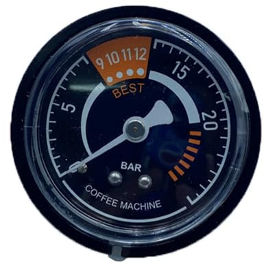 Frotox Manometro da 20 Ad Precisione Adatto per Macchine da caffè Espresso con Installazione Semplice E Letture Chiare