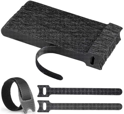 Attache De Câble en Nylon,60PCS Attache Cable Serre Cable Scratch Cable Range Cable Rangement Cable Range Cable Bureau Serre Cable Scratch Range Cable, pour Cable Management, Fils PC, Bureau, Maison