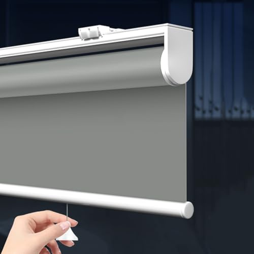 tow000ack Store Enrouleur Occultant sans Fil,Rideaux Roulants avec Système À Ressort,Tissu Polyester Gris À Isolation Thermique,pour Maison,Bureau,Personnalisa,Largeur x Hauteur (65cm x 100cm)