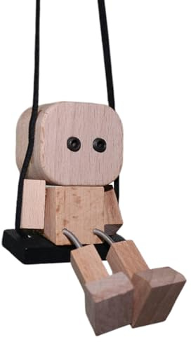 Piernas Temblorosas Colgante De Automóviles De Madera, Estilo Llamativo, 4.5x6.5x8cm, Decoración Del Tablero Oscilante, Figura De Hombres De Automóviles Colgantes, Tamaño Compacto, Para Uso Automático