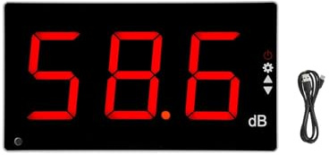 Decibelmätare, Ljudnivåmätare med stor LCD-skärm Väggmonterad digital ljudnivåmätare Digital brusmätare Decibelövervakningstestare