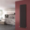 ELEGANT 1800 x 480 mm Designer Radiators Anthracite Vertical Column Radiator Oval Single Panel