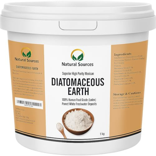 Överlägsen kiselgur jord matklass 1 kg - Diatomaceous-Earth Superior Food Grade UK av Natural Sources Full Ebook! Premium färskvattenkälla! Används för hälsa, husdjur, skadedjursbekämpning, för