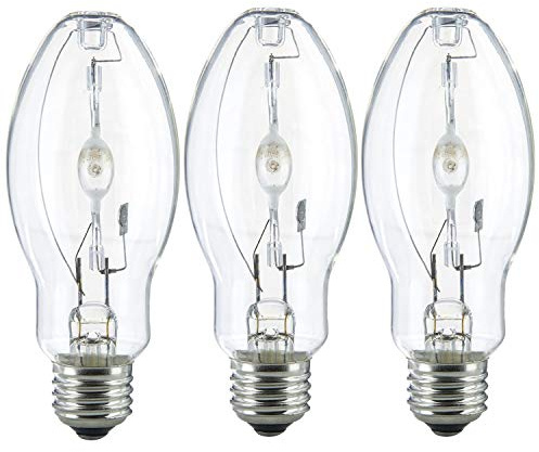 (3 Pack) MH100/U/MED 100W Metal Halide Bulb ED17 Medium Base Clear