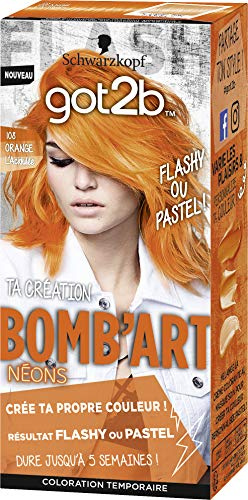 Schwarzkopf - Got2B - Bomb'Art - Coloration Semi Permanente Cheveux - ORANGE 108 L'Acidulée - 50 ml