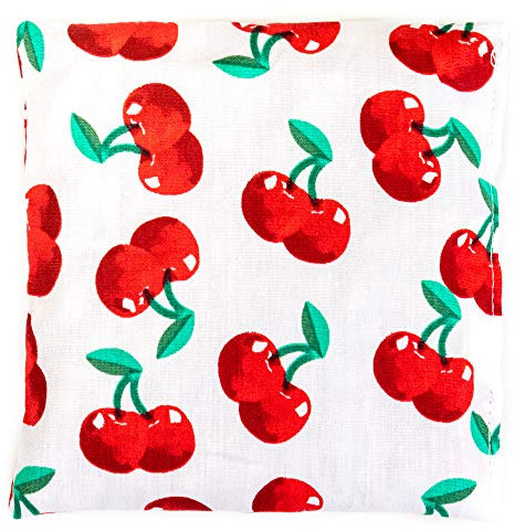Kirschkernkissen 12x12cm cherry-white - Wärmekissen & Kältekissen - Körnerkissen mit Kirschkerne