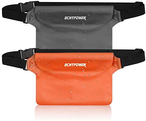 ECHTPower Sac étanche Etui Pochette Imperméable avec Sangle Réglable, Protéger Téléphone/Argent/Carte/Clé, Idéal pour Natation, Rafting, Kayak, Canotage, Camping, Randonnée