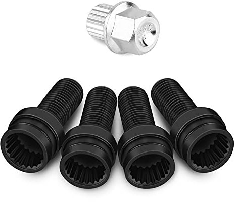 Tornillo de la Rueda de Bloqueo, Neumático Tornillo de la Rueda Tornillo Antirrobo Tuerca Tornillo 4Pcs M141.5MM Tornillos de Seguridad de la Rueda Tuercas Set
