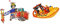 Simba 109251059 - Feuerwehrmann Sam MegaFeuerwehrstation XXL, ab 3 Jahren & 109251047 - Feuerwehrmann Sam Neptune Boot, mit Penny Figur im Tauchoutfit, mit Geheimfach und Seilwinde, 20cm, ab 3 Jahren