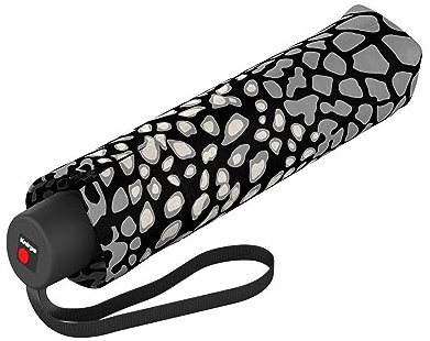 Knirps Regenschirm I.050 Medium Manual animal stone mit Schirmtasche I kleiner Regenschirm für unterwegs I windstabiler & leichter Handöffner Taschenschirm I Mini Schirm