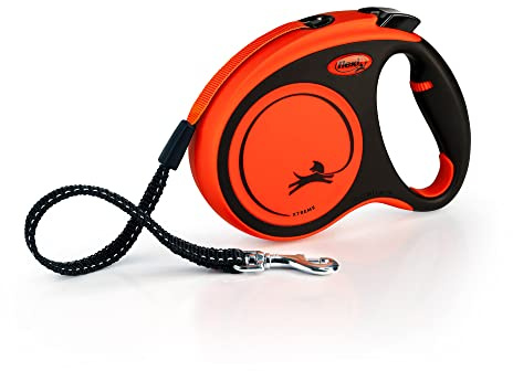 FLEXI® Xtreme Tape Retractable Dog Leash, Medium, 16 ft - Orange/Black