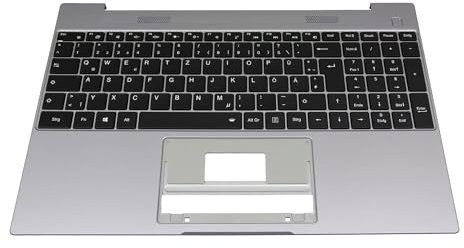 MEDION 40077073 Original Tastatur inkl. Topcase DE (deutsch) schwarz/grau mit Backlight für Akoya E15407, Akoya E15408