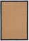 carpetfine Sisalteppich Naturfarbe 240x340 cm handgewebt mit Bordüre aus Baumwolle in Anthrazit| Moderner Rutschfester Flachgewebeteppich Uni aus Naturfasern für Wohnzimmer, Schlafzimmer