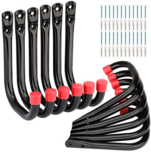 12 Stück Garagen-Aufbewahrungshaken, 10,5 cm, robuste Wandhalterung, 14 cm x 10,5 cm