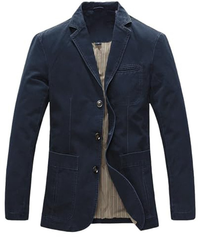 Allthemen Herrjacka sportig slim fit sportjacka fritid kavaj svart jacka använd look