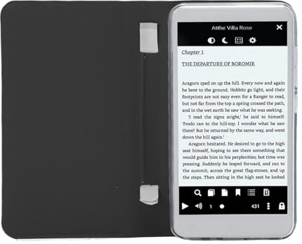 VELATEMOR Ultimo Lettore di Ebook da 5 Pollici, Spazio di Archiviazione da 8 GB con Supporto per Scheda SD, Schermo HD Eye-friendly, E-reader Portatile per Tutte le App di Lettura,