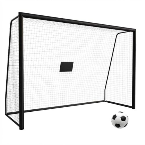 8x5.3 Ft Metal Soccer Goal for Backyard, Weatherproof Net with Foam Padded Posts, Easy Assembly, Anti-Collision Design, Suitable for Adults and Kids