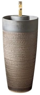 lavabo del baño, Lavabo de pedestal una pieza con grifo y desagüe for exteriores, pie