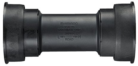 SHIMANO Road Press Fit Italian Thread Bottom Bracket without Cover - Black