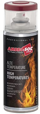 Ambro-Sol | Pintura alta temperatura | Pintura para Radiadores, Hornos y Motores | Pintura en Spray para Metal Rojo, 400 ml