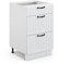 Vicco Küchenunterschrank Fame-Line, Weiß Landhaus/Weiß, 50 cm ohne Arbeitsplatte